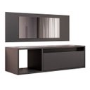 Ver imagem 2 de Penteadeira Camarim Suspensa 1 Porta Eva Preto