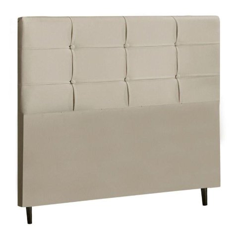 Cabeceira Casal Jbe Moveis Style 144cm Bege Cama Box 138cm
