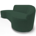 Ver imagem 5 de Sofá 3 Lugares Curvo Sala de Estar Living Firenze Direito D02 Veludo Verde Musgo 230 cm C-303 - Lyam
