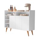 Ver imagem 1 de Buffet Aparador Celta Branco com Design Moderno e Amplo Espaço para Organização