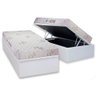 Cama Box Baú Solteiro: Colchão Luckspuma Supreme Floral Pró Saúde Duplo + Base Crc Courano White - 1