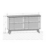 Aparador Buffet com 4 Portas Retrô 160cm Multimóveis Cr50103 Cinamomo Branco - 5