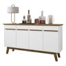 Aparador Buffet com 4 Portas Retrô 160cm Multimóveis Cr50103 Cinamomo Branco - 2