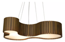 Ver imagem 1 de Lustre Pendente Anêmona 70cm – Madeira Imbuia, Design Orgânico, Bivolt