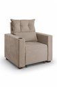 Ver imagem 1 de Poltrona Deville Reclinável Retrátil Veludo Cappuccino Belufan Conforto Premium