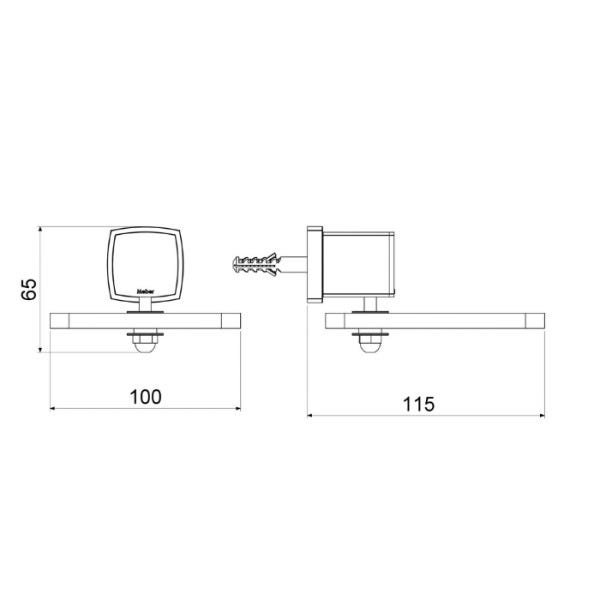 Saboneteira de Parede com Vidro Block C38 CV Meber - 3