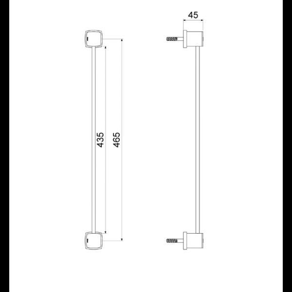 Toalheiro Linear Médio Block C38 CV Meber - 3