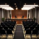Ver imagem 6 de Kit 8 Cadeiras Hoteleiras Auditório Empilhável Sintético M23 Preto - Mpozenato