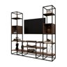 Estante Home para TV Moderna Estilo Industrial Geometric 200x40x200 Cor mdf Castanho - 3