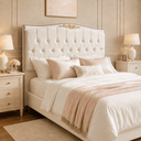 Ver imagem 1 de Cabeceira Greta 195cm Estofada Veludo p/ Cama Box Casal King Quarto