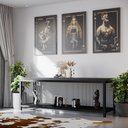 Ver imagem 1 de Aparador Moderno Estilo Industrial Lines 200x50x90 Cor mdf Preto