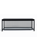 Ver imagem 3 de Aparador Moderno Estilo Industrial Lines 200x50x90 Cor mdf Preto