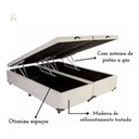 Ver imagem 3 de Base Box Baú Queen 158x198x42 Suede Bege Pistão a Gás