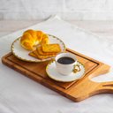 Ver imagem 5 de Cj 6 Xícaras P/café C/pires Porcelana Egg Branco/dourado 90ml Wolff