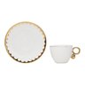 Cj 6 Xícaras P/café C/pires Porcelana Egg Branco/dourado 90ml Wolff - 4