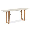 Ver imagem 1 de Aparador Sara Universum 180 cm Off White Madeira Amêndoa com Metalizado Dourado