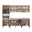 Ver imagem 4 de Cozinha Completa Modular Firenze 5 Peças Avena Touch Grafito FHR001 Demóbile