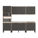 Ver imagem 2 de Cozinha Completa Modular Firenze 5 Peças Avena Touch Grafito FHR001 Demóbile