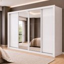 Ver imagem 1 de Guarda Roupa Casal com Espelho 4 Portas de Correr e 4 Gavetas 279,3cm Premium Jade
