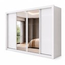 Ver imagem 2 de Guarda Roupa Casal com Espelho 4 Portas de Correr e 4 Gavetas 279,3cm Premium Jade
