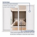 Ver imagem 5 de Guarda Roupa Casal com Espelho 4 Portas de Correr e 4 Gavetas 279,3cm Premium Jade
