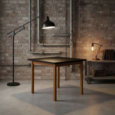 Mesa Linha Elisa Tamanho 90x90cm 4 Lugares Tampo Mdf:preto