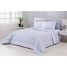 Kit Edredom 100% Algodão Percal 150 Fios Dupla Face Casal Gran Moratta 3 Peças - Cinza-branco - 1