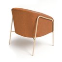 Ver imagem 7 de Poltrona Sala Decorativa Kit 2 Stella Base Alta Tubo Champanhe Sintético Pu D03 - D'Rossi Cor
