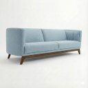 Ver imagem 3 de Sofá Dekorien Luminne 230cm Bouclé Azul Acqua Sala Premium