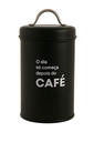 Ver imagem 1 de Pote Lata de Mantimentos Industrial Café - Linha Dom Frases:preto