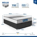 Ver imagem 4 de Cama Box Baú com Colchão de Molas Ensacadas Double Face Essence Probel Queen 158cm