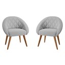Ver imagem 1 de Jogo de Poltronas Mônaco para Sala Linha Cinza Pés Palito 76cm Framar