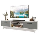Ver imagem 2 de Rack para Tv até 80 Polegadas 218 Cm 2 Portas Branco/cinza Agata Madesa