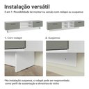 Ver imagem 6 de Rack para Tv até 80 Polegadas 218 Cm 2 Portas Branco/cinza Agata Madesa