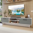 Ver imagem 1 de Rack para Tv até 80 Polegadas 218 Cm 2 Portas Branco/cinza Agata Madesa