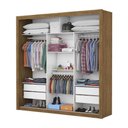 Ver imagem 5 de Guarda-Roupa Casal com Espelhos 3 Portas de Correr e 4 Gavetas 186cm Multimóveis CR35572 Madeirado