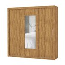Ver imagem 2 de Guarda-Roupa Casal com Espelhos 3 Portas de Correr e 4 Gavetas 186cm Multimóveis CR35572 Madeirado