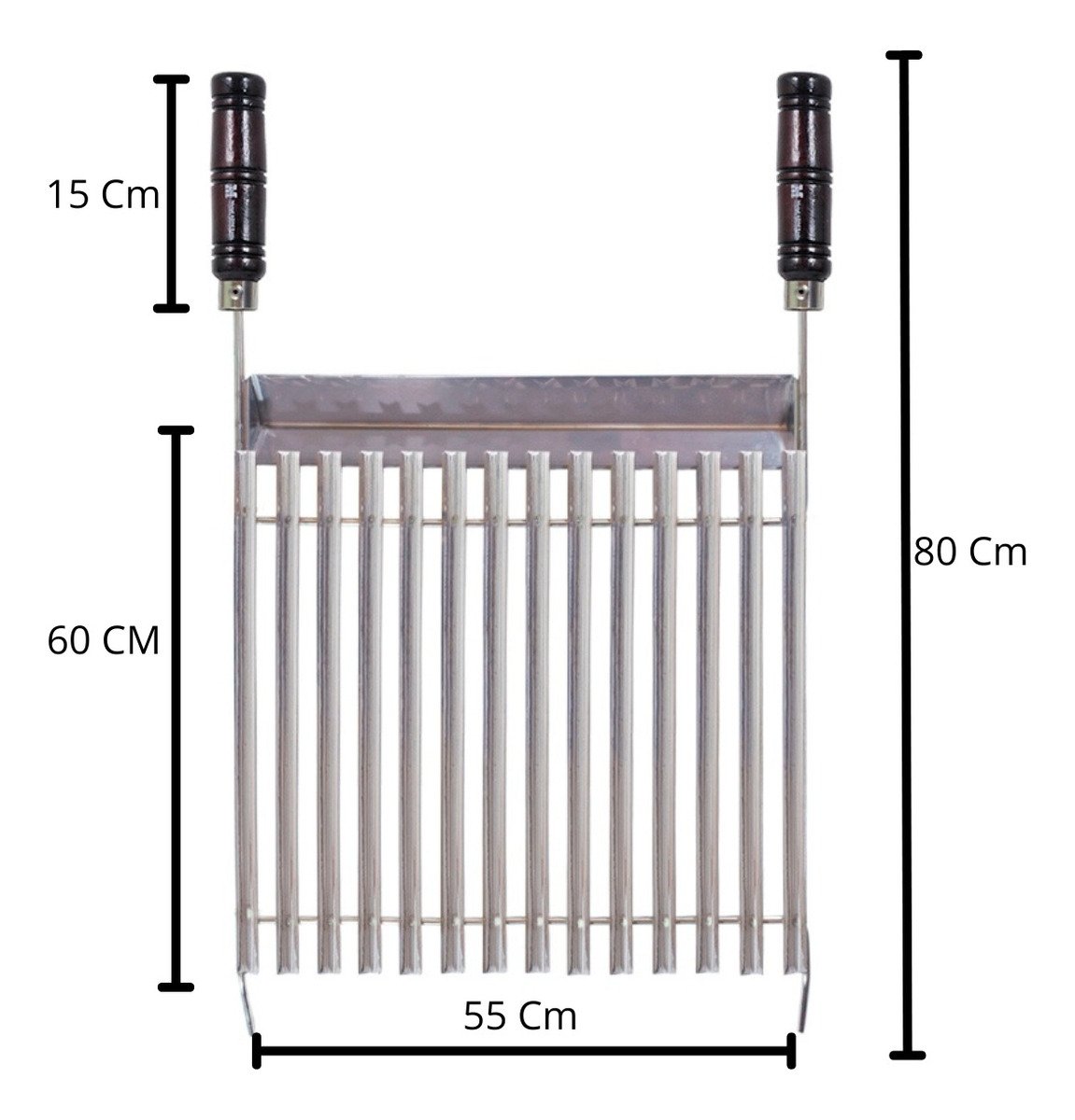 Grelha Argentina 55x60 Inox Grosso Reforçada Adm Metais - 2