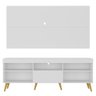 Rack com Painel TV 65" Retrô Flórida Up Multimóveis MP1042 Branco/Natural - 6