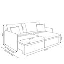 Ver mais imagens de Sofá Reclinável e Retrátil Gandalf Bipartido 234cm Caixa Zero com Almofadas Veludo Bege G33 -