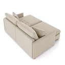 Ver imagem 5 de Sofá Reclinável e Retrátil Gandalf Bipartido 234cm Caixa Zero com Almofadas Veludo Bege G33 -