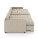 Ver imagem 2 de Sofá Reclinável e Retrátil Gandalf Bipartido 234cm Caixa Zero com Almofadas Veludo Bege G33 -