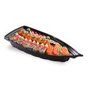 Ver imagem 2 de Kit 06 Barca Barco para Açaí Sushi Sashimi Bandeja 32 Preto