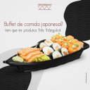 Ver imagem 4 de Kit 06 Barca Barco para Açaí Sushi Sashimi Bandeja 32 Preto