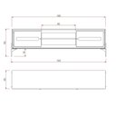 Ver imagem 4 de Rack Sala Tv até 75 Polegadas Paraty 180 Cm Laminado Madeira Pés Metal Palhinha Amêndoa