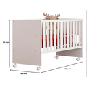 Ver imagem 2 de Jogo de Quarto Infantil Guardo Roupa Cômoda e Berço Doce Sonho Qmovi:Branco