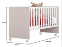 Ver imagem 2 de Jogo de Quarto Infantil Guardo Roupa Cômoda e Berço Doce Sonho Qmovi:Branco