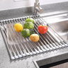Escorredor de Louça Dobrável para Pia Portátil Aço Inox - 1