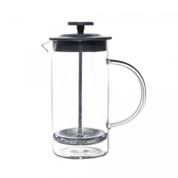 Cafeteira Prensa Francesa de Vidro Borossilicato e Tampa de Plástico Lyon Preta 400ml - Lyor - 3