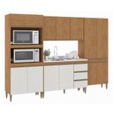 Ver imagem 4 de Cozinha Modulada Compacta com Aéreo 4 Peças 2,80m Essenza Móvel na Caixa
